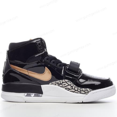 Herren/Damen ‘Schwarz Gold Weiß’ Nike Air Jordan Legacy 312 Schuhe AV3922-007