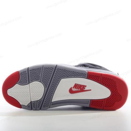 Herren/Damen ‘Schwarz Grau’ Nike Air Jordan 4 Retro Schuhe 136013-001