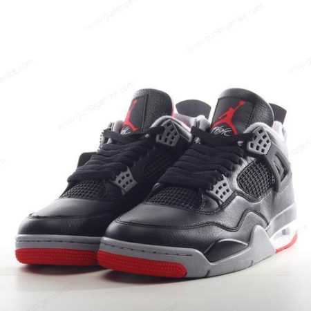 Herren/Damen ‘Schwarz Grau’ Nike Air Jordan 4 Retro Schuhe 136013-001