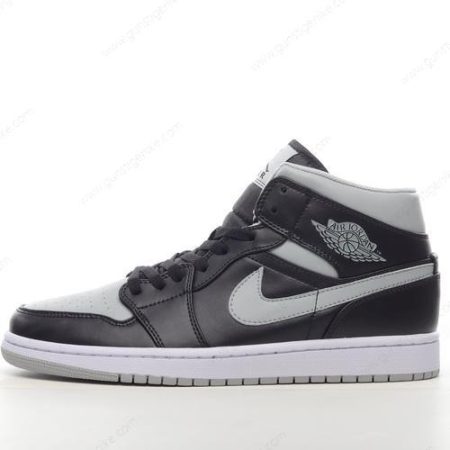 Herren/Damen ‘Schwarz Grau Weiß’ Nike Air Jordan 1 Mid Schuhe BQ6472-007
