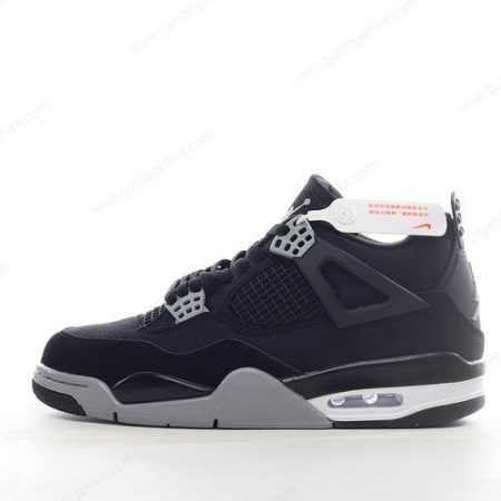 Herren/Damen ‘Schwarz Grau Weiß’ Nike Air Jordan 4 Retro Schuhe DH7138-006