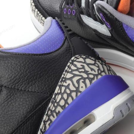 Herren/Damen ‘Schwarz Grau Weiß Violett’ Nike Air Jordan 3 Retro Schuhe CT8532-050