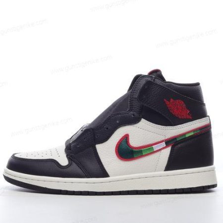 Herren/Damen ‘Schwarz Grün’ Nike Air Jordan 1 Retro High Schuhe 555088-015