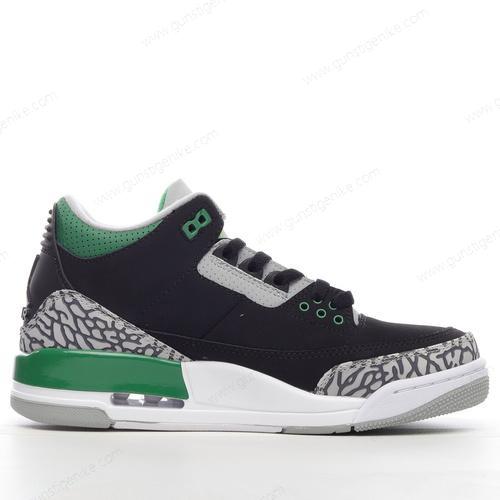 Herren/Damen ‘Schwarz Grün’ Nike Air Jordan 3 Retro Schuhe 398614-030