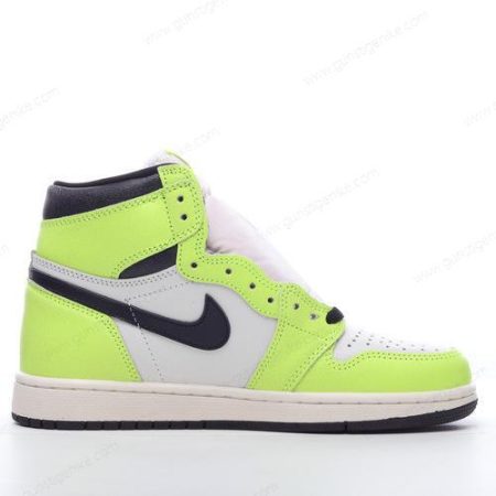 Herren/Damen ‘Schwarz Hellgrün’ Nike Air Jordan 1 Retro High OG Schuhe 555088-702