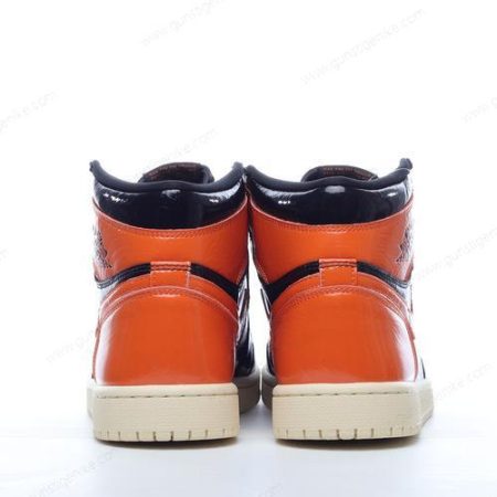Herren/Damen ‘Schwarz Orange’ Nike Air Jordan 1 Retro High Schuhe 555088-028
