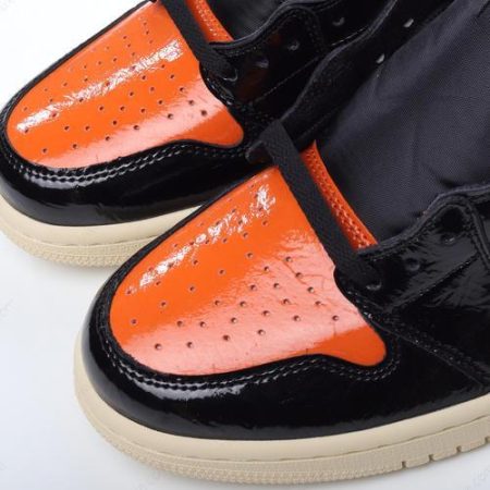 Herren/Damen ‘Schwarz Orange’ Nike Air Jordan 1 Retro High Schuhe 555088-028