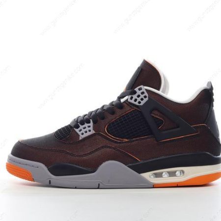 Herren/Damen ‘Schwarz Orange’ Nike Air Jordan 4 Retro Schuhe CW7183-100