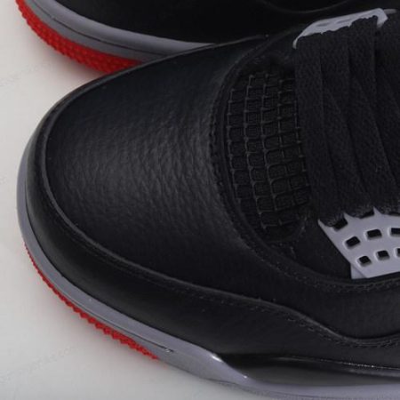 Herren/Damen ‘Schwarz Rot’ Nike Air Jordan 4 Retro Schuhe BQ7669-006