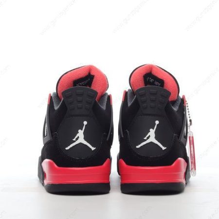 Herren/Damen ‘Schwarz Rot’ Nike Air Jordan 4 Retro Schuhe CT8527-016
