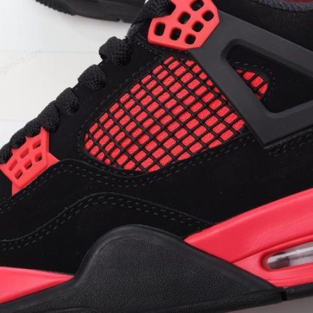 Herren/Damen ‘Schwarz Rot’ Nike Air Jordan 4 Retro Schuhe CT8527-016