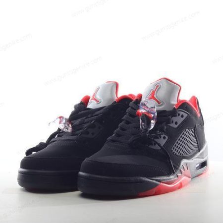 Herren/Damen ‘Schwarz Rot’ Nike Air Jordan 5 Retro Schuhe 819171-001