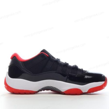 Herren/Damen ‘Schwarz Rot Weiß’ Nike Air Jordan 11 Retro Low Schuhe 528896-012