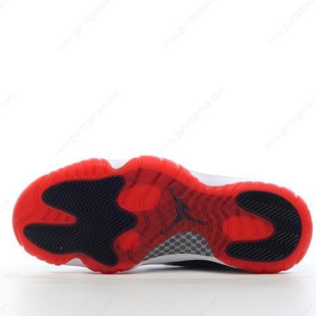 Herren/Damen ‘Schwarz Rot Weiß’ Nike Air Jordan 11 Retro Low Schuhe 528896-012