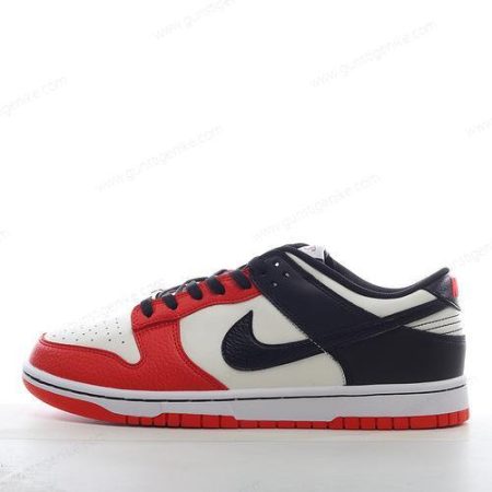 Herren/Damen ‘Schwarz Rot Weiß’ Nike Dunk Low EMB Schuhe DO6288-100