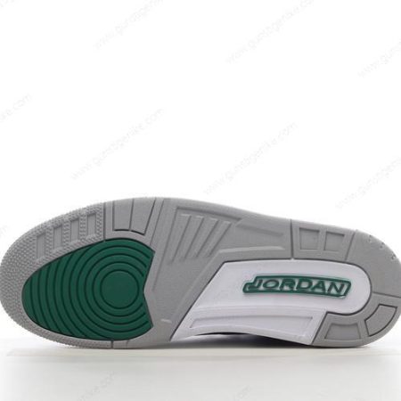 Herren/Damen ‘Schwarz Silber Weiß Grün’ Nike Air Jordan 3 Retro Schuhe CT8532-030