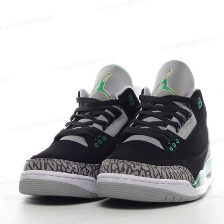 Herren/Damen ‘Schwarz Silber Weiß Grün’ Nike Air Jordan 3 Retro Schuhe CT8532-030