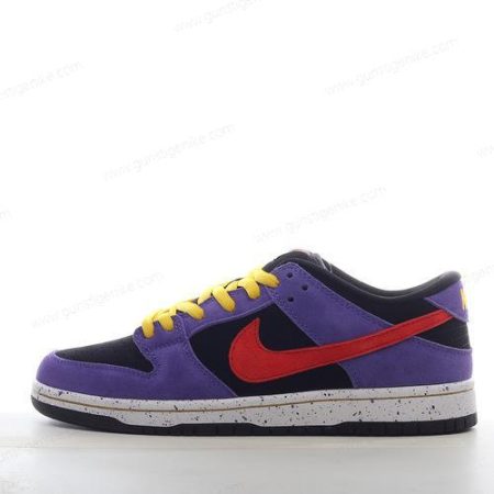 Herren/Damen ‘Schwarz Violett Gelb Rot’ Nike SB Dunk Low Schuhe BQ6817-008