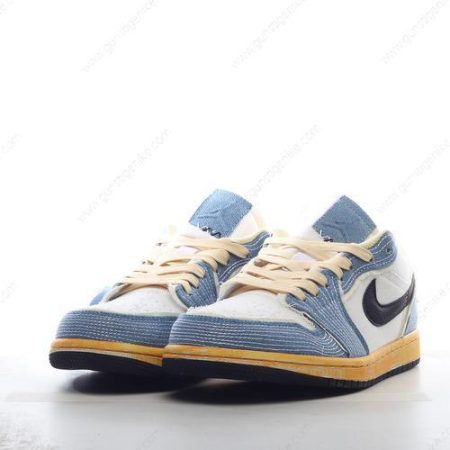 Herren/Damen ‘Schwarz Weiß Blau’ Nike Air Jordan 1 Low SE Schuhe FN7670-493