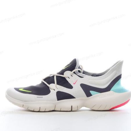 Herren/Damen ‘Schwarz Weiß Blau’ Nike Free RN 5 Schuhe AQ1316-100