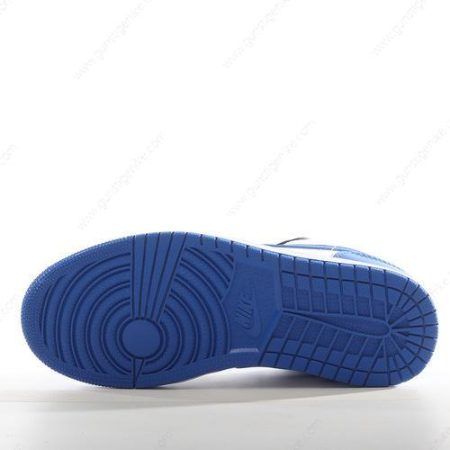 Herren/Damen ‘Schwarz Weiß Königsblau’ Nike Air Jordan 1 Low Schuhe 553558-140