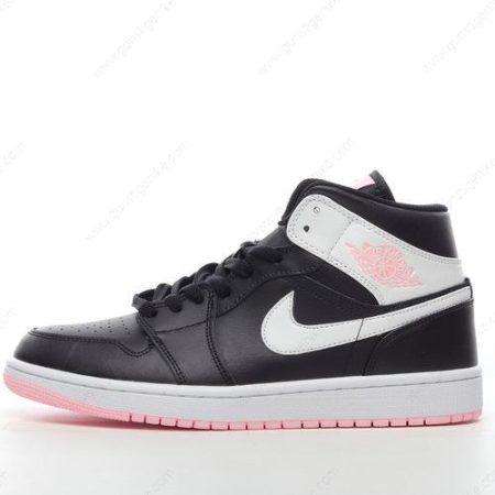 Herren/Damen ‘Schwarz Weiß Rosa’ Nike Air Jordan 1 Mid Schuhe 555112-061