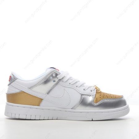 Herren/Damen ‘Silber Gold Weiß’ Nike Dunk Low Schuhe DH4403-700