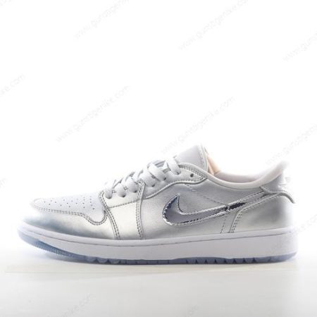 Herren/Damen ‘Silber Weiß’ Nike Air Jordan 1 Retro Low Golf Schuhe FD6848-001
