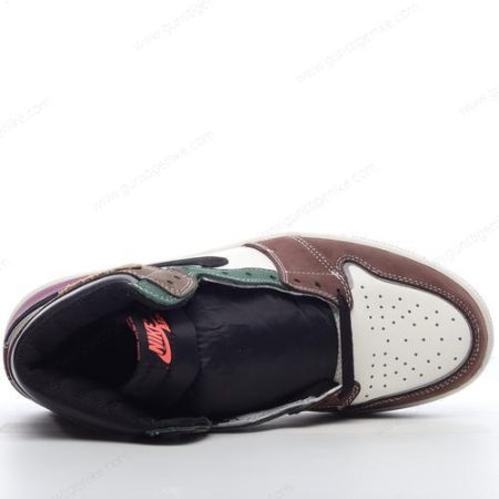 Herren/Damen ‘Taupe Weiß Schwarz Olive’ Nike Air Jordan 1 Retro High OG Schuhe DH3097-001