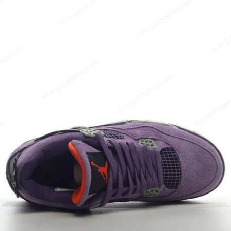Herren/Damen ‘Violett Grün’ Nike Air Jordan 4 Retro Schuhe AQ9129-500