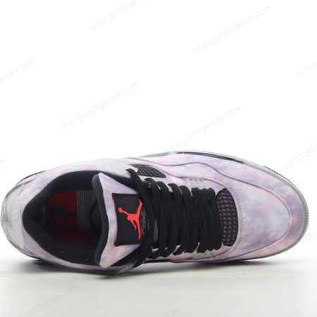 Herren/Damen ‘Violett Schwarz Grau’ Nike Air Jordan 4 Retro Schuhe DH7138506