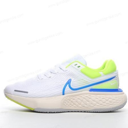 Herren/Damen ‘Weiß Blau Grün’ Nike Air ZoomX Invincible Run Flyknit Schuhe CT2228-101