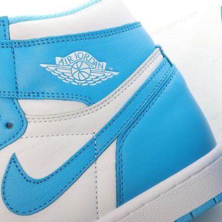 Herren/Damen ‘Weiß Blau’ Nike Air Jordan 1 Retro High OG Schuhe 555088-117