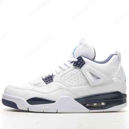 Herren/Damen ‘Weiß Blau’ Nike Air Jordan 4 Retro Schuhe 314254-107