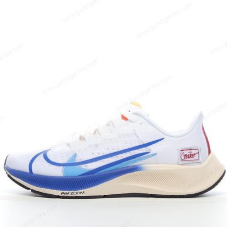 Herren/Damen ‘Weiß Blau’ Nike Air Zoom Pegasus 37 Schuhe CQ9908-100