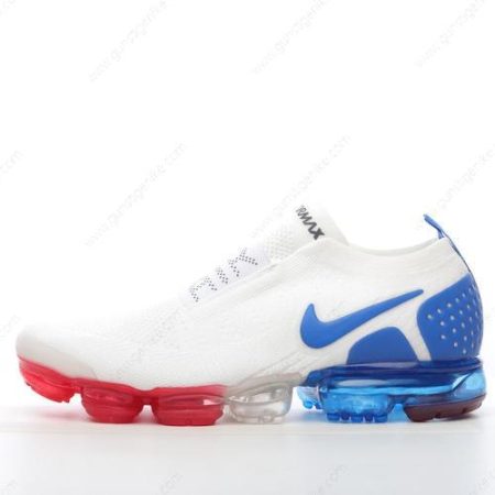 Herren/Damen ‘Weiß Blau Rot’ Nike Air VaporMax Flyknit Moc 2 Schuhe AH7006-400