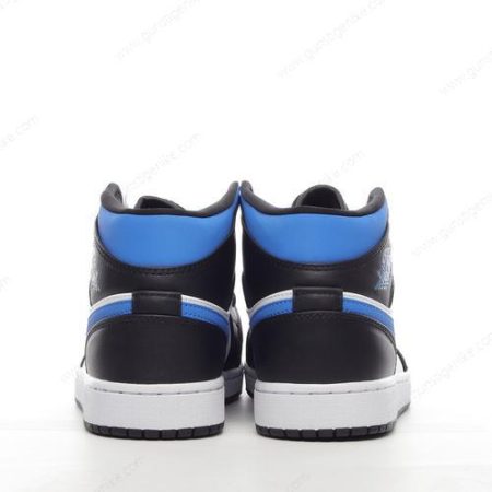Herren/Damen ‘Weiß Blau Schwarz’ Nike Air Jordan 1 Mid Schuhe 554725-140