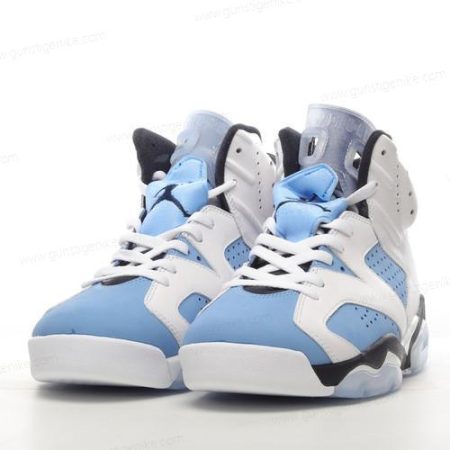 Herren/Damen ‘Weiß Blau Schwarz’ Nike Air Jordan 6 Retro Schuhe CT8529-410
