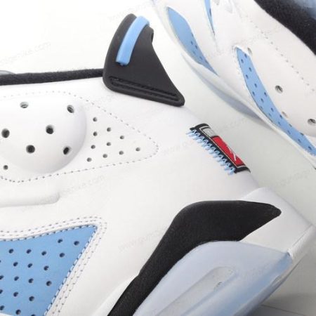 Herren/Damen ‘Weiß Blau Schwarz’ Nike Air Jordan 6 Retro Schuhe CT8529-410