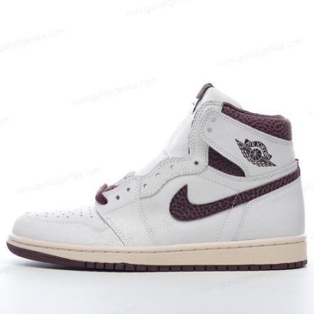 Herren/Damen ‘Weiß Dunkelrot’ Nike Air Jordan 1 Retro High OG Schuhe DO7097-100
