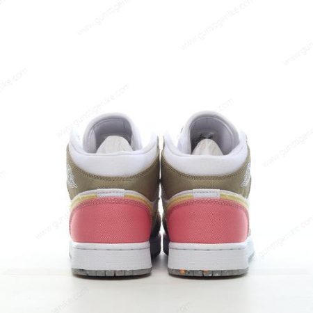 Herren/Damen ‘Weiß Gelb Rosa’ Nike Air Jordan 1 Mid SE Schuhe DJ0338-100
