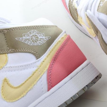 Herren/Damen ‘Weiß Gelb Rosa’ Nike Air Jordan 1 Mid SE Schuhe DJ0338-100