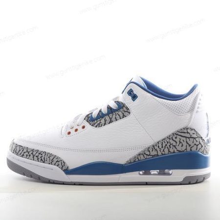 Herren/Damen ‘Weiß Grau Blau’ Nike Air Jordan 3 Retro Schuhe CT8532-148