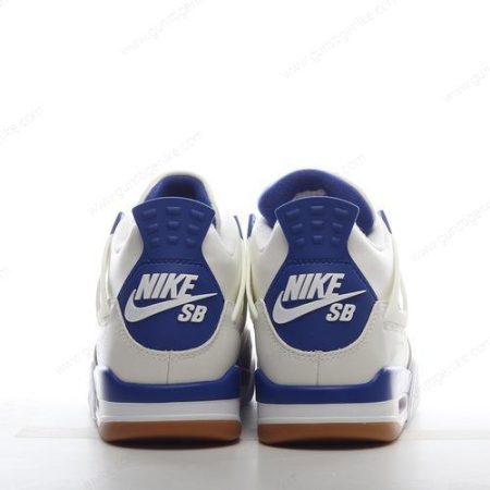 Herren/Damen ‘Weiß Grau Blau’ Nike Air Jordan 4 Retro Schuhe DR5415-102