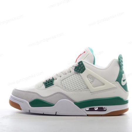 Herren/Damen ‘Weiß Grau Grün’ Nike Air Jordan 4 Retro Schuhe DR5415-103