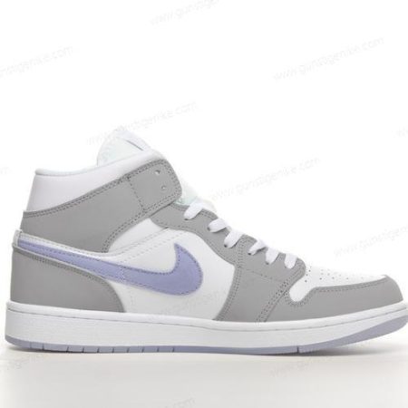 Herren/Damen ‘Weiß Grau’ Nike Air Jordan 1 Mid Schuhe BQ6472-105