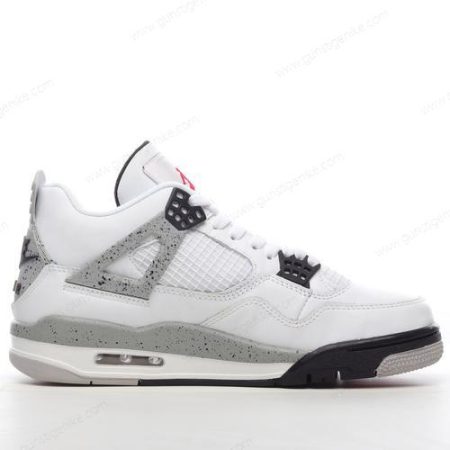 Herren/Damen ‘Weiß Grau’ Nike Air Jordan 4 Retro Schuhe 836016-192
