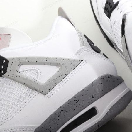 Herren/Damen ‘Weiß Grau’ Nike Air Jordan 4 Retro Schuhe 840606-192