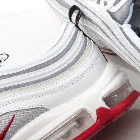 Herren/Damen ‘Weiß Grau Rot’ Nike Air Max 97 Schuhe 921522-111
