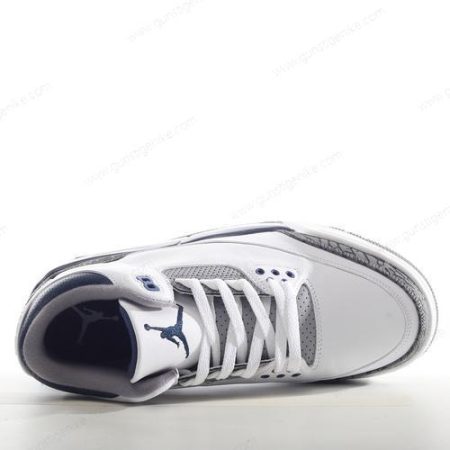 Herren/Damen ‘Weiß Grau Schwarz Marine’ Nike Air Jordan 3 Retro Schuhe CT8532-140